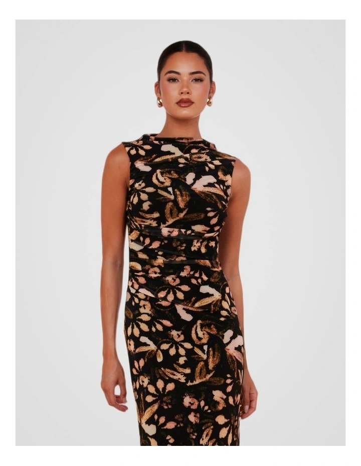 Hayman Gathered Maxi Dress in Print image 4