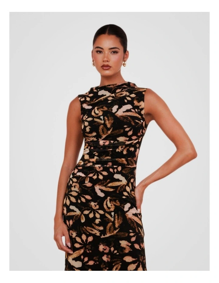 Hayman Gathered Maxi Dress in Print image 5