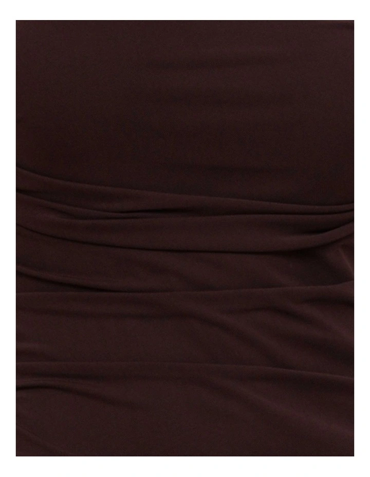 Inara Gathered Maxi Dress in Brown image 6