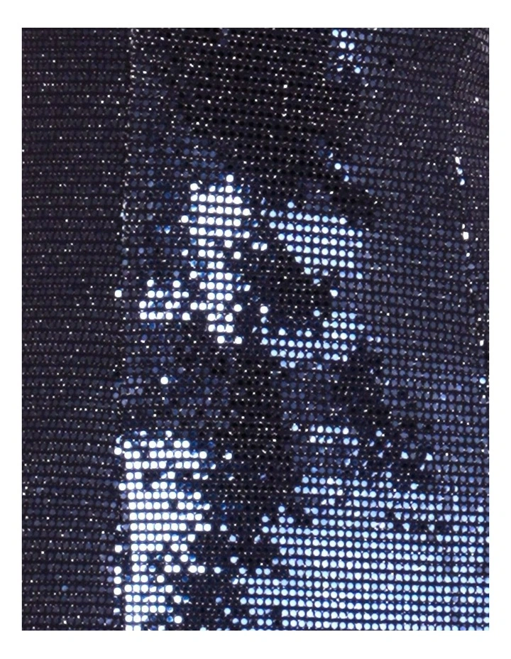 Tessa One Shoulder Gown in Navy image 6