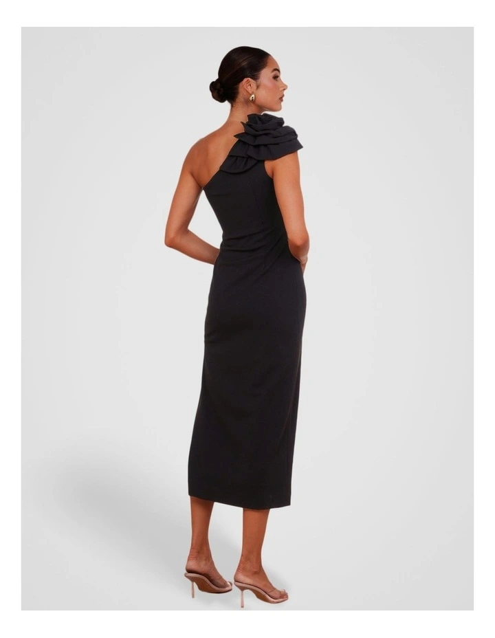 Warren One Shoulder Maxi in Black image 2