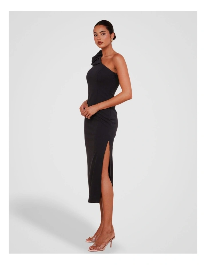 Warren One Shoulder Maxi in Black image 3