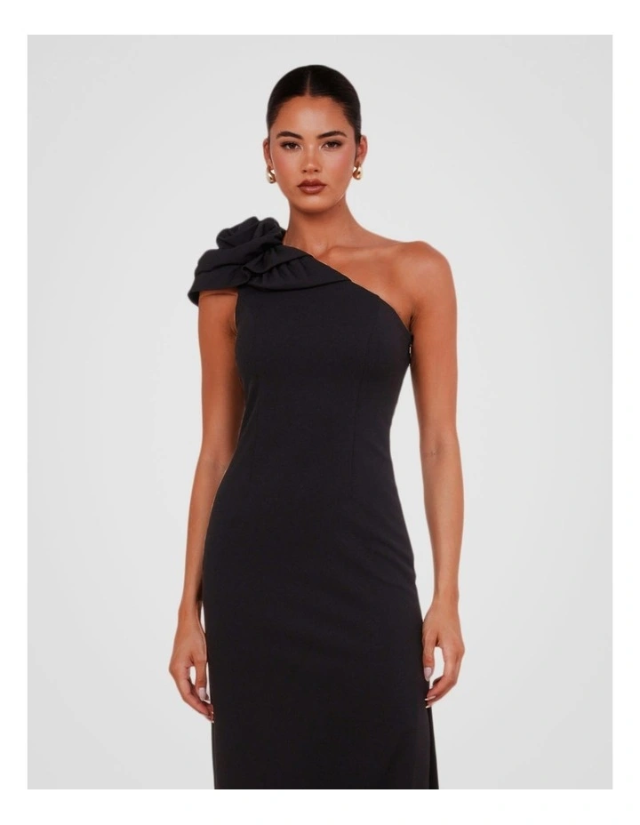 Warren One Shoulder Maxi in Black image 4