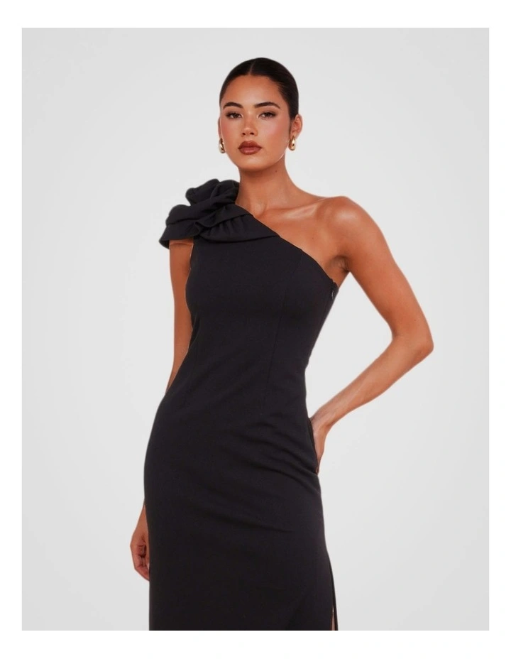 Warren One Shoulder Maxi in Black image 5