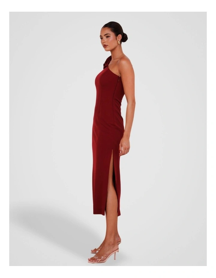 Warren One Shoulder Maxi in Burgundy image 3