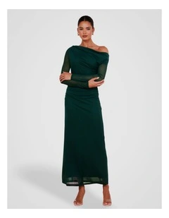 Xylona Longsleeve Maxi Dress in Emerald