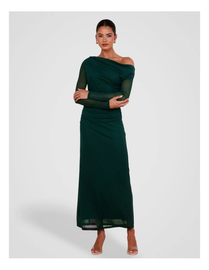 Xylona Longsleeve Maxi Dress in Emerald image 1