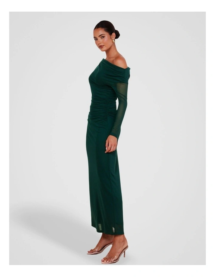 Xylona Longsleeve Maxi Dress in Emerald image 3