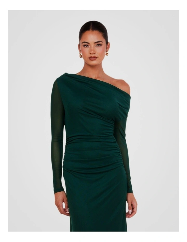Xylona Longsleeve Maxi Dress in Emerald image 4