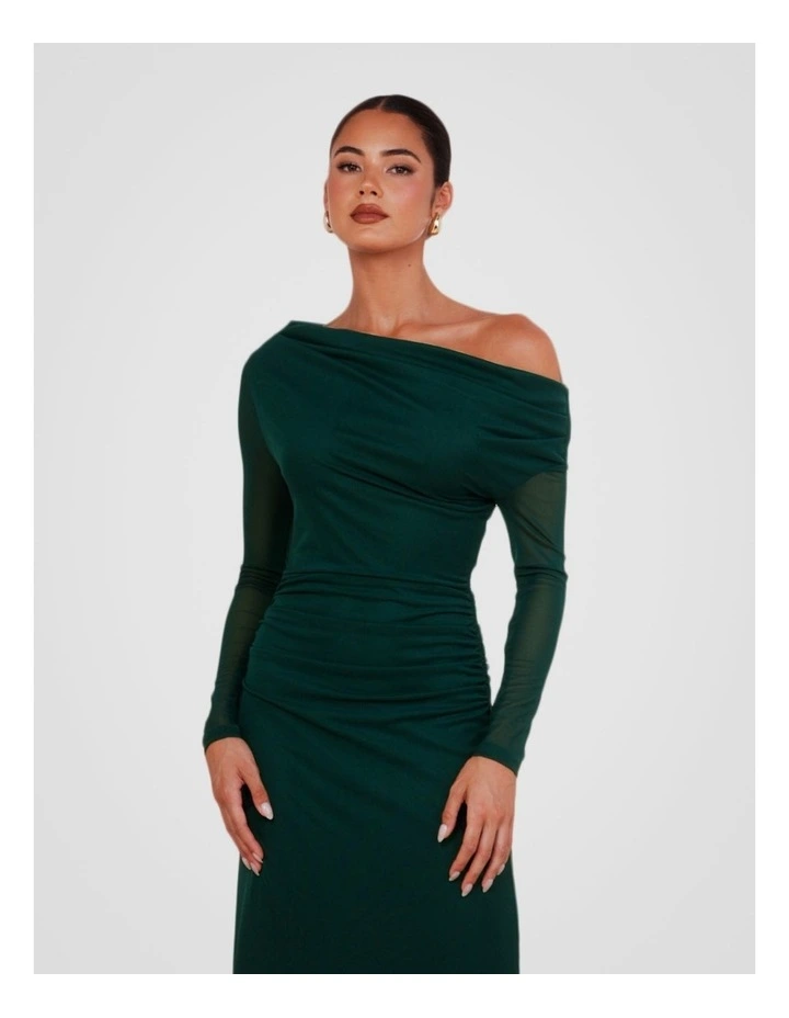 Xylona Longsleeve Maxi Dress in Emerald image 5