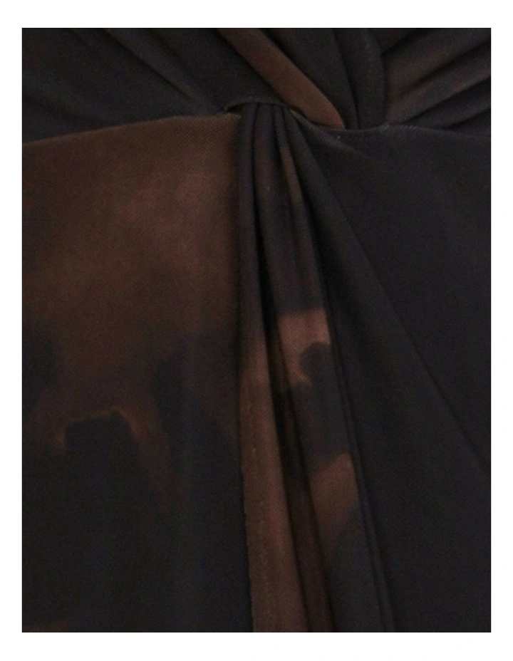 Gabriella V-neck Knot Dress in Print image 6