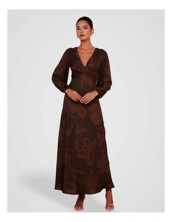 Coco Wrap Front Maxi Dress in Print image 1