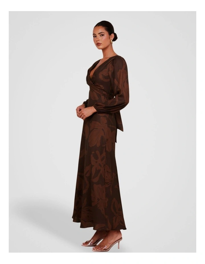 Coco Wrap Front Maxi Dress in Print image 3