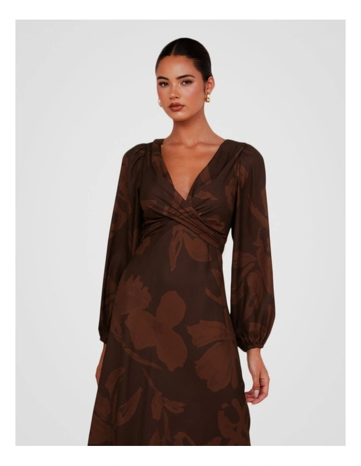 Coco Wrap Front Maxi Dress in Print image 4