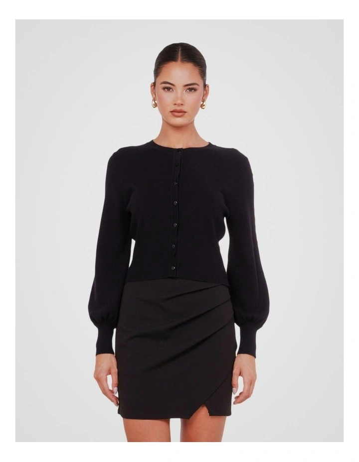 Aurelia Bishop Sleeve Cardigan in Black image 1