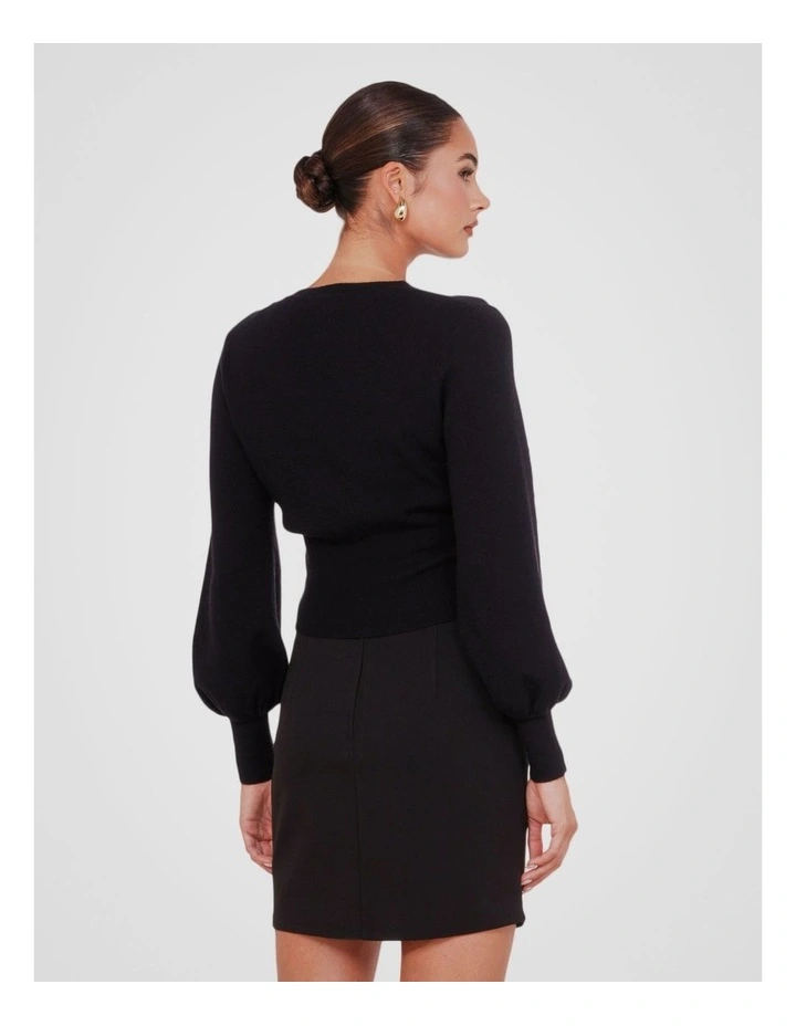 Aurelia Bishop Sleeve Cardigan in Black image 2