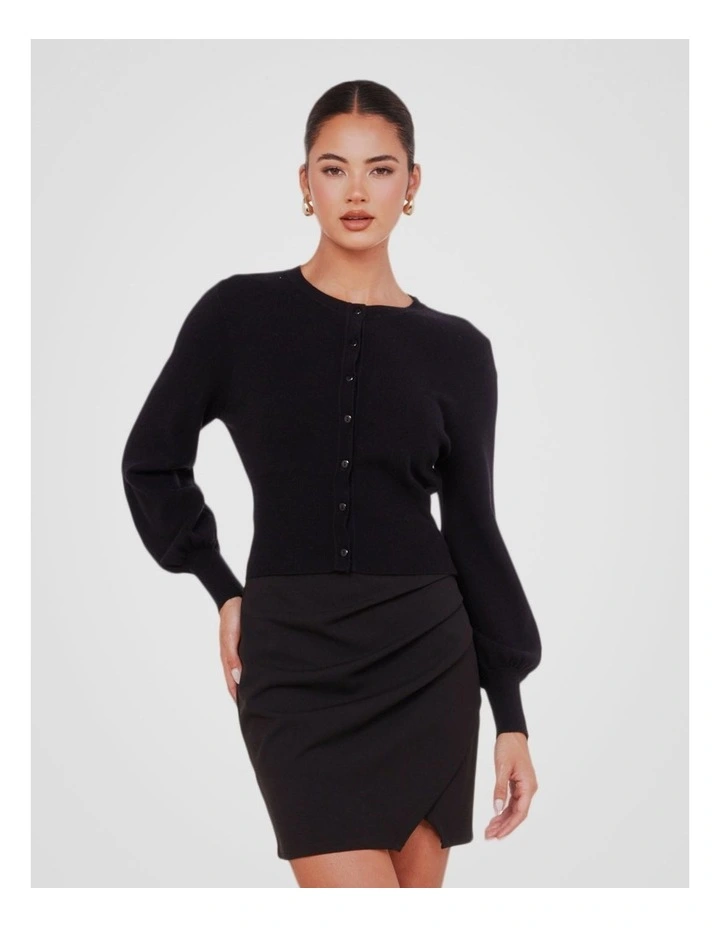 Aurelia Bishop Sleeve Cardigan in Black image 4