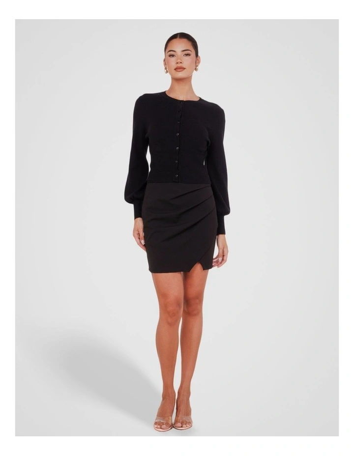 Aurelia Bishop Sleeve Cardigan in Black image 5