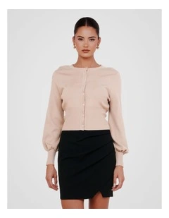 Aurelia Bishop Sleeve Cardigan in Brown