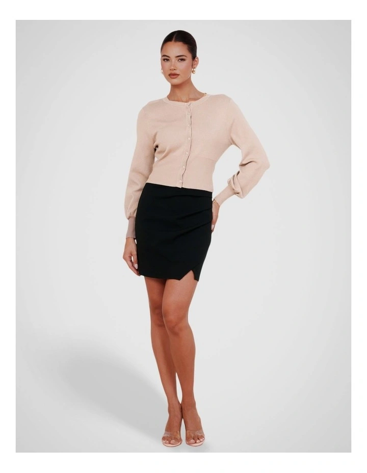 Aurelia Bishop Sleeve Cardigan in Brown image 5