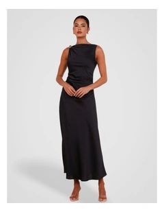 Carlette Cowl Neck Maxi Dress in Black