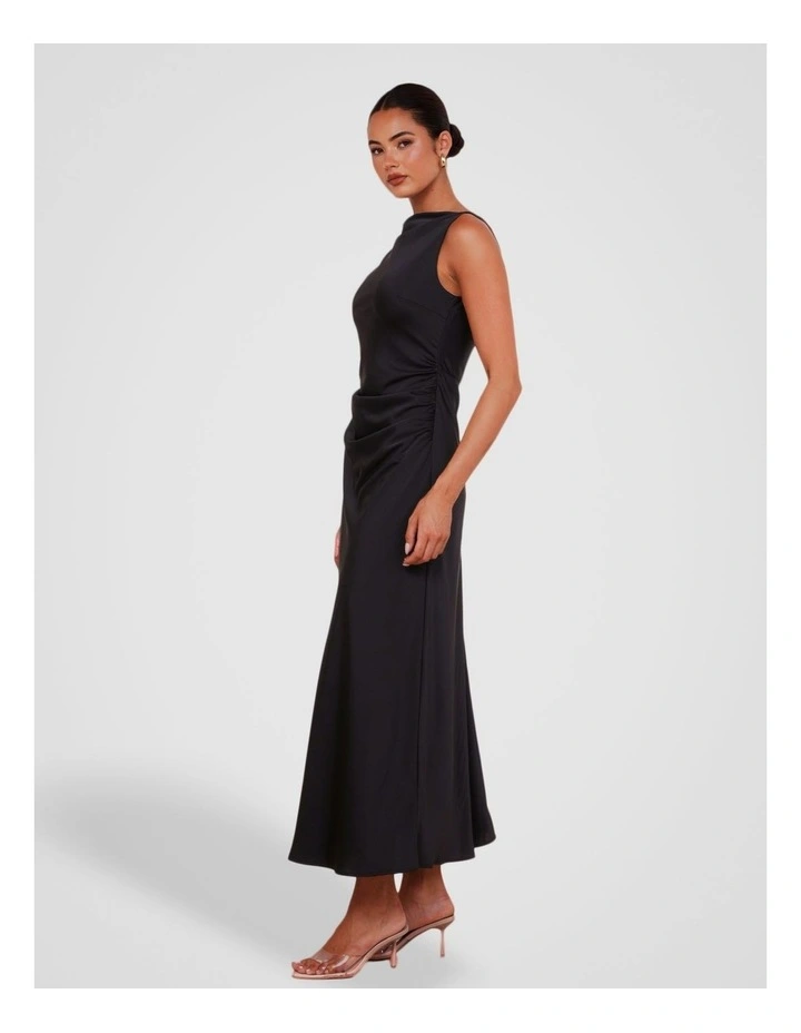 Carlette Cowl Neck Maxi Dress in Black image 3
