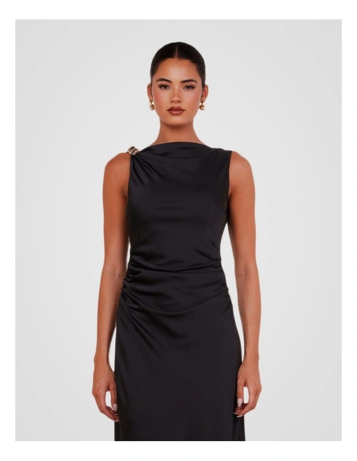 Carlette Cowl Neck Maxi Dress in Black image 4