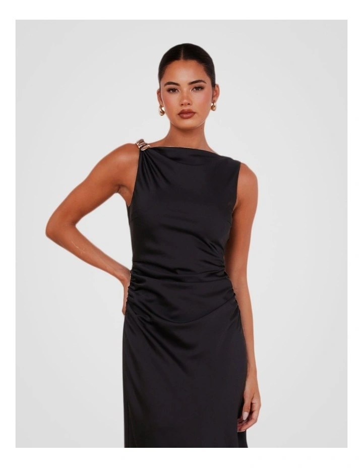 Carlette Cowl Neck Maxi Dress in Black image 5