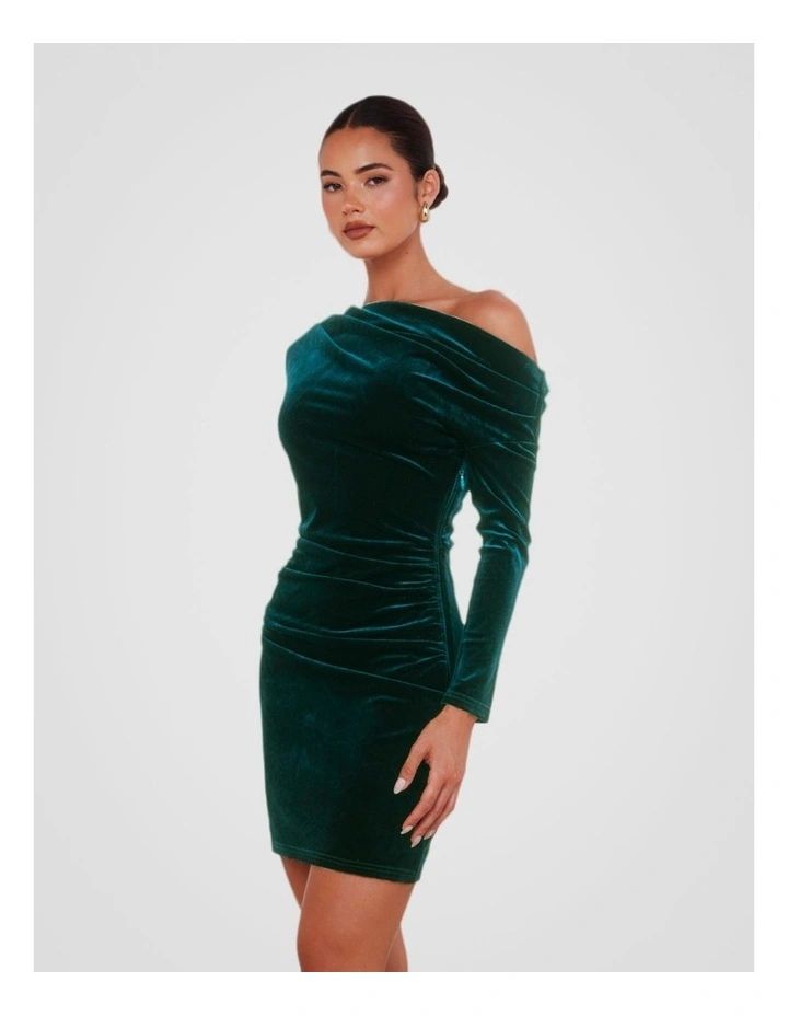 Yadira Longsleeve Mini Dress in Teal image 3
