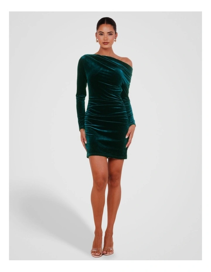 Yadira Longsleeve Mini Dress in Teal image 5