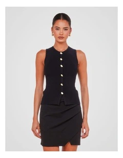 Xae Vest Top in Black