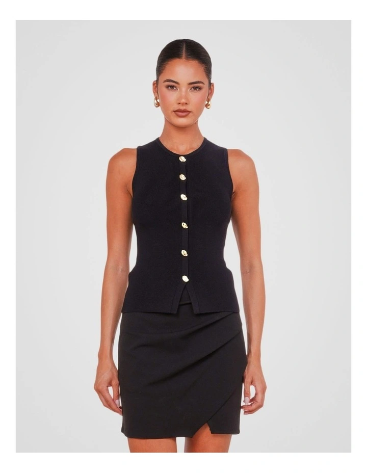 Xae Vest Top in Black image 1