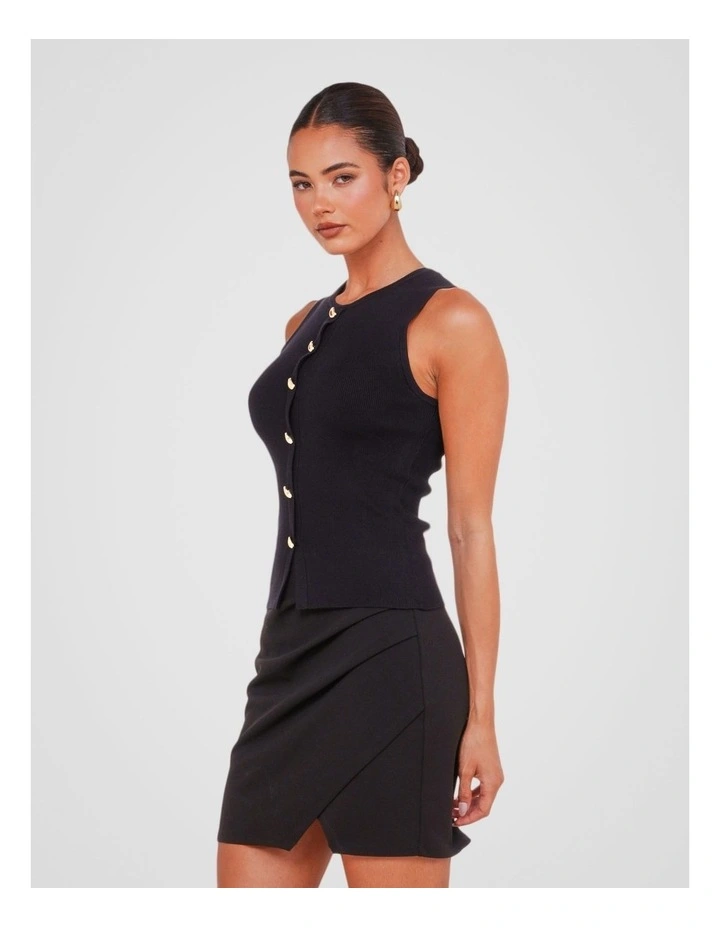 Xae Vest Top in Black image 3