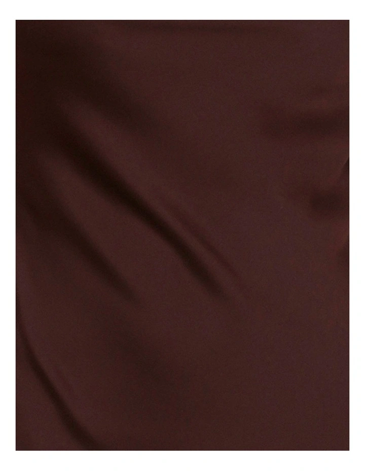 Natalie Cowl Neck Maxi Dress in Brown image 6