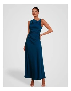 Annalise Sleeveless Maxi Dress in Teal