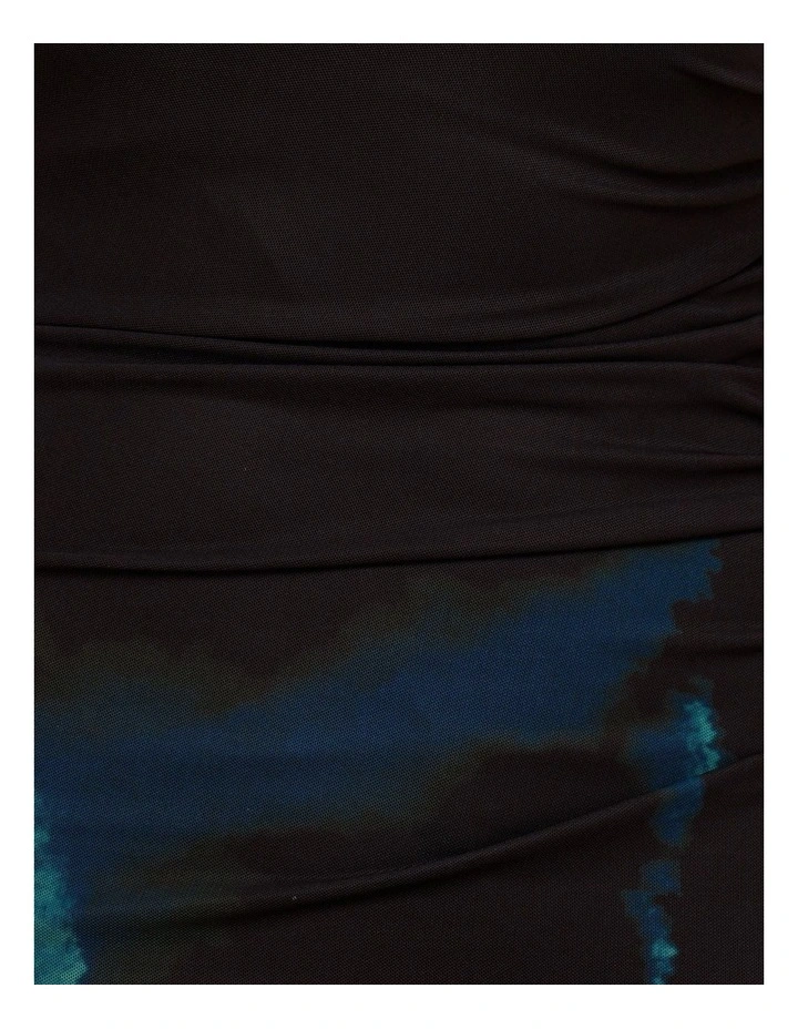 Nandini Twist Mesh Maxi Dress in Abstract Print image 6