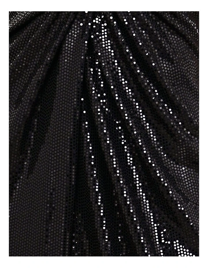 Raven Off Shoulder Twist Gown in Black image 6
