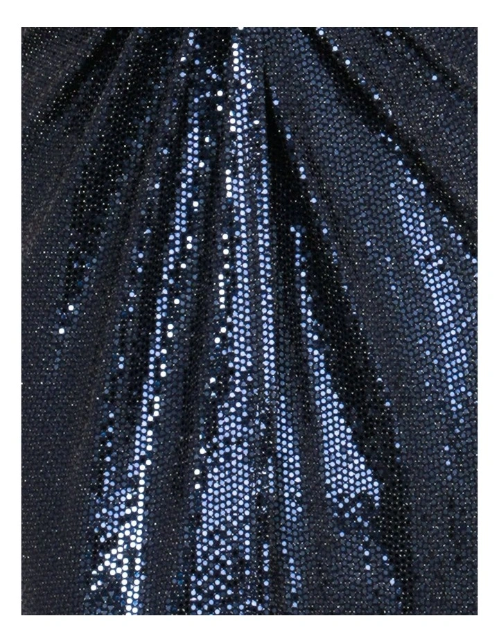 Raven Off Shoulder Twist Gown in Navy image 6