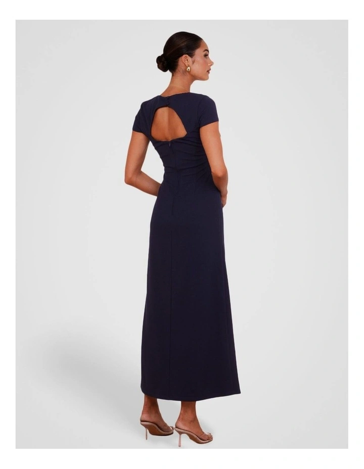 Alannah Cap Sleeve Midi Dress in Navy image 2