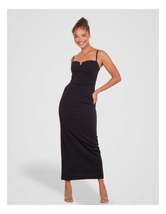 Neve Sleeveless Corset Gown in Black