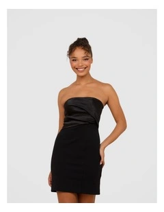 Urim Strapless Mini Dress in Black