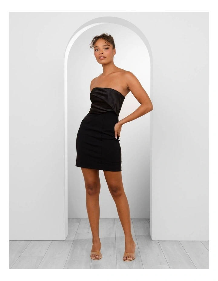 Urim Strapless Mini Dress in Black image 5