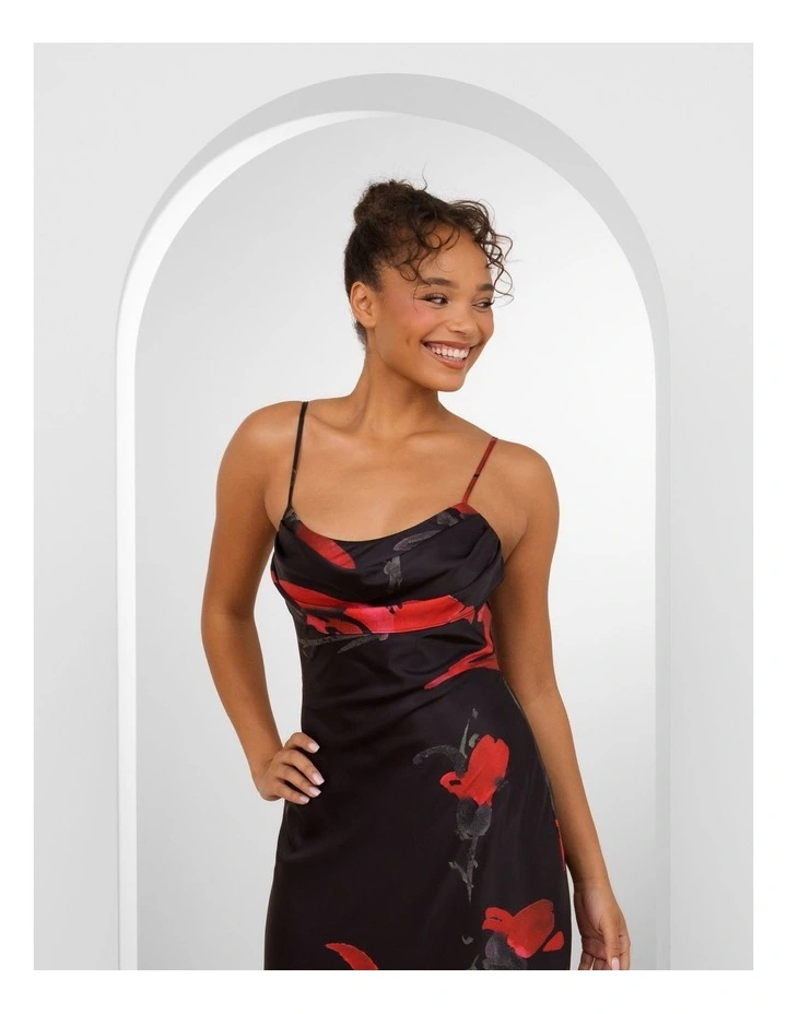 Harley Satin Gown in Floral Print image 5