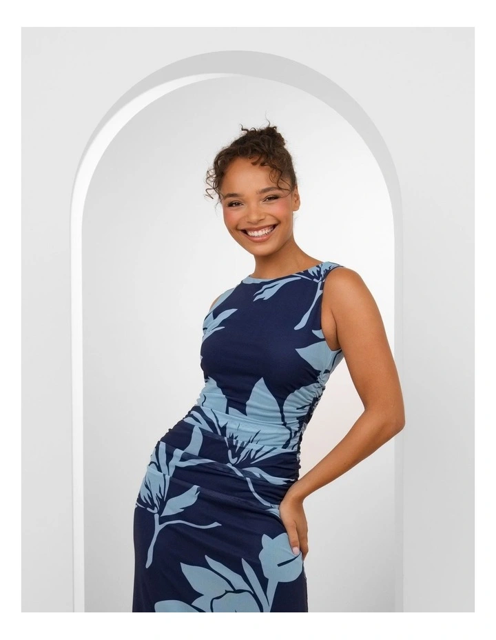Jamison Mesh Maxi Dress in Floral Print image 4