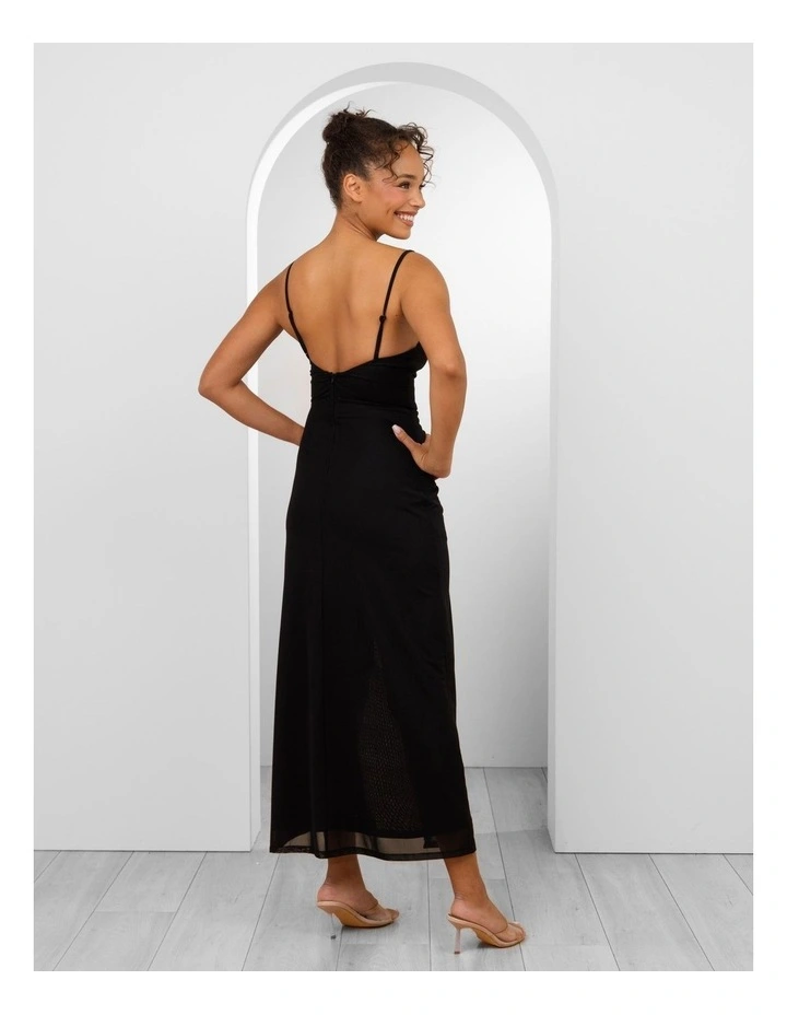 Axel Cowl Neck Maxi Dress in Black image 2