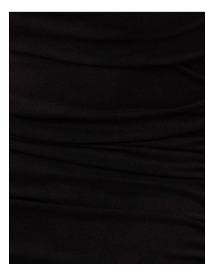Orlando Cowl Neck Mesh Gown in Black image 6