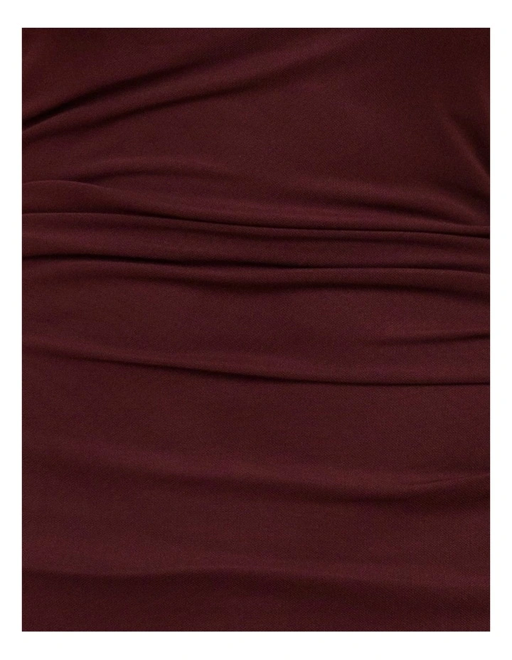 Irene Mesh Maxi Dress in Burgundy image 6
