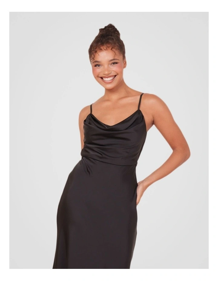 Lily Cowl Back Gown in Brown image 3