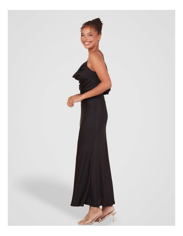 Lily Cowl Back Gown in Brown image 5