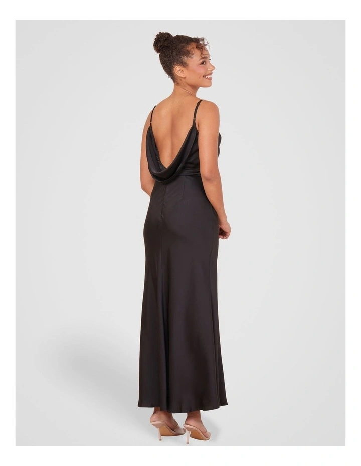 Lily Cowl Back Gown in Brown image 6